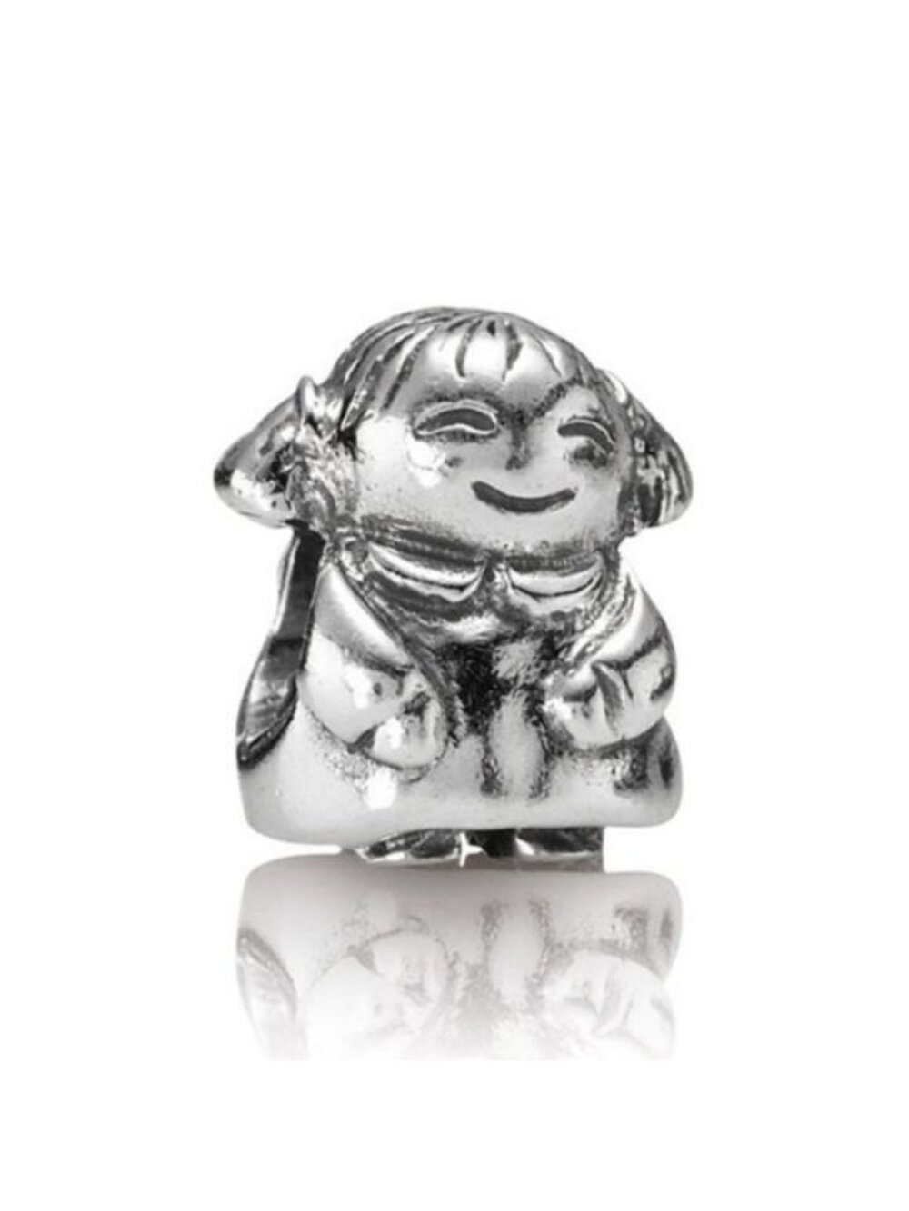 Pandora Retired Sterling Silver Young Girl Family Bead - 790375